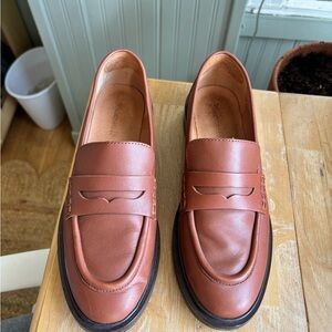 Madewell Vernon Loafer in “dried maple” brown leather